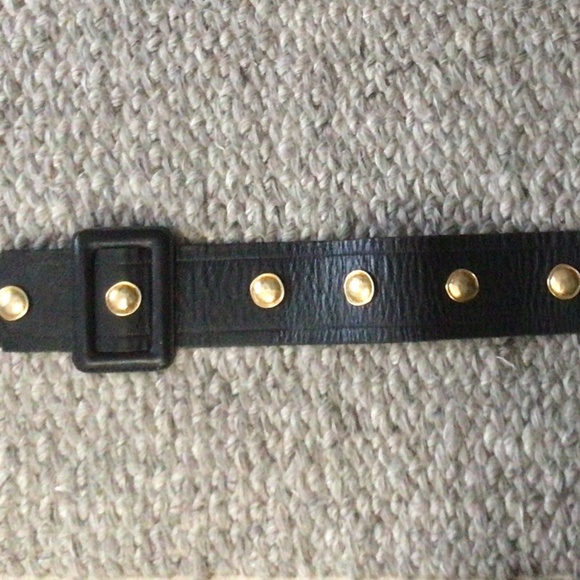 Vintage EDOUARD RAMBAUD Paris Black Leather Belt #30539, Size S-M - Picture 5 of 10